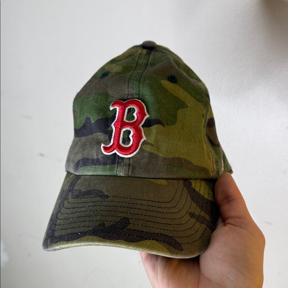 '47 Camouflage Cap with Red Sox Logo Adjustable